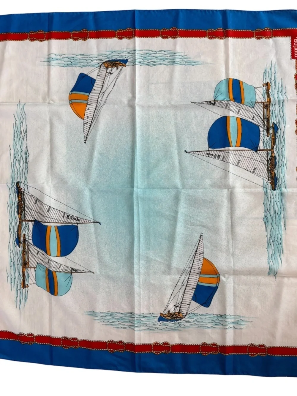 Marina Yachting Women's Square Sailboat Silk Scarf GUG